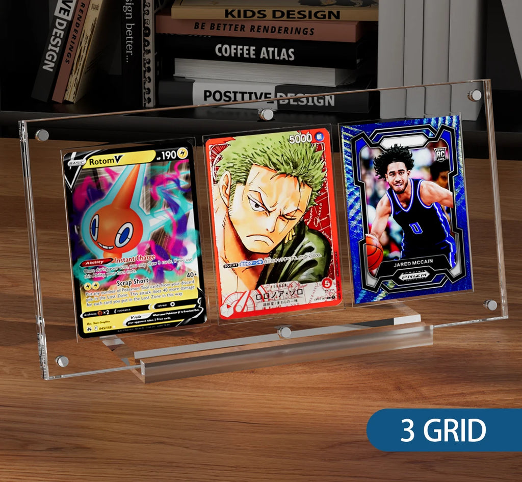 High Transparent Acrylic Magnetic Card Display Stand with Base, Suitable for Pokemon for MTG for Yugioh TCG Card Display Frames