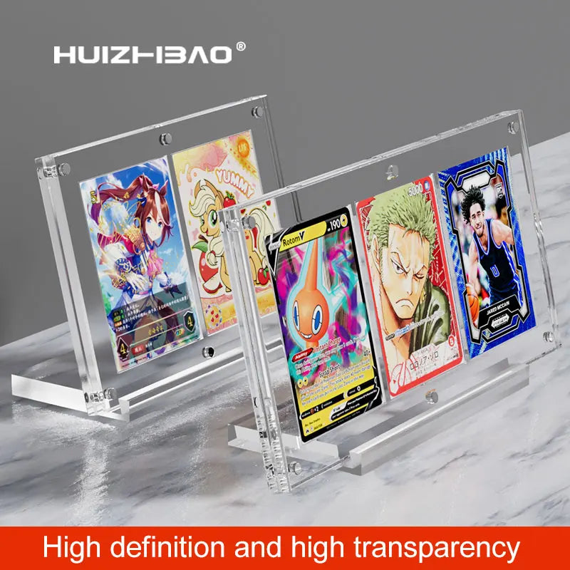 High Transparent Acrylic Magnetic Card Display Stand with Base, Suitable for Pokemon for MTG for Yugioh TCG Card Display Frames