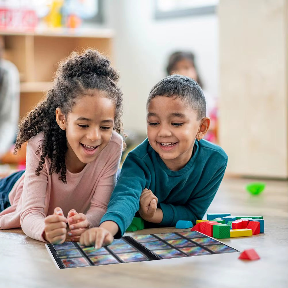 Collectible Card Binder Album 360 Card Holder 9 Pockets Trading Card Binder Album Large-Capacity Card Binder Notebook for Birthd