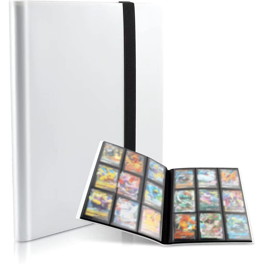 Collectible Card Binder Album 360 Card Holder 9 Pockets Trading Card Binder Album Large-Capacity Card Binder Notebook for Birthd