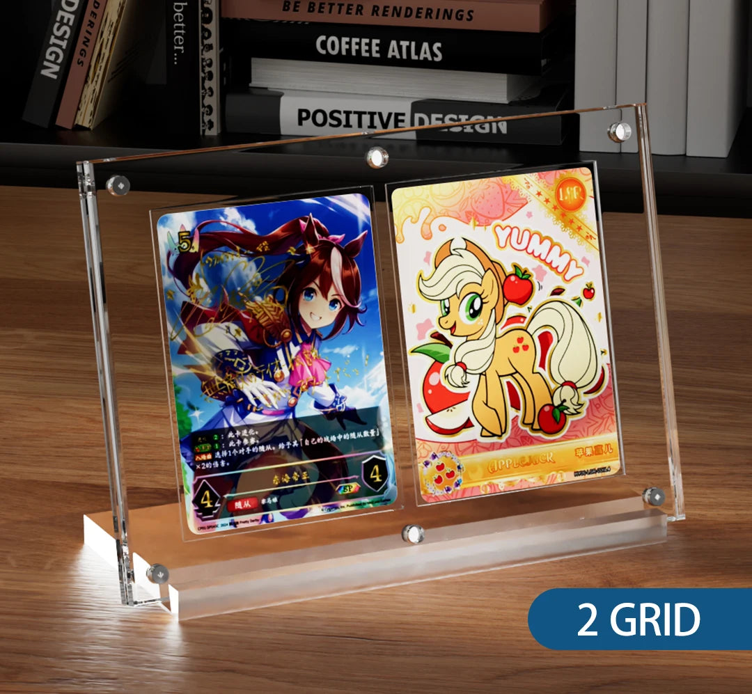 High Transparent Acrylic Magnetic Card Display Stand with Base, Suitable for Pokemon for MTG for Yugioh TCG Card Display Frames